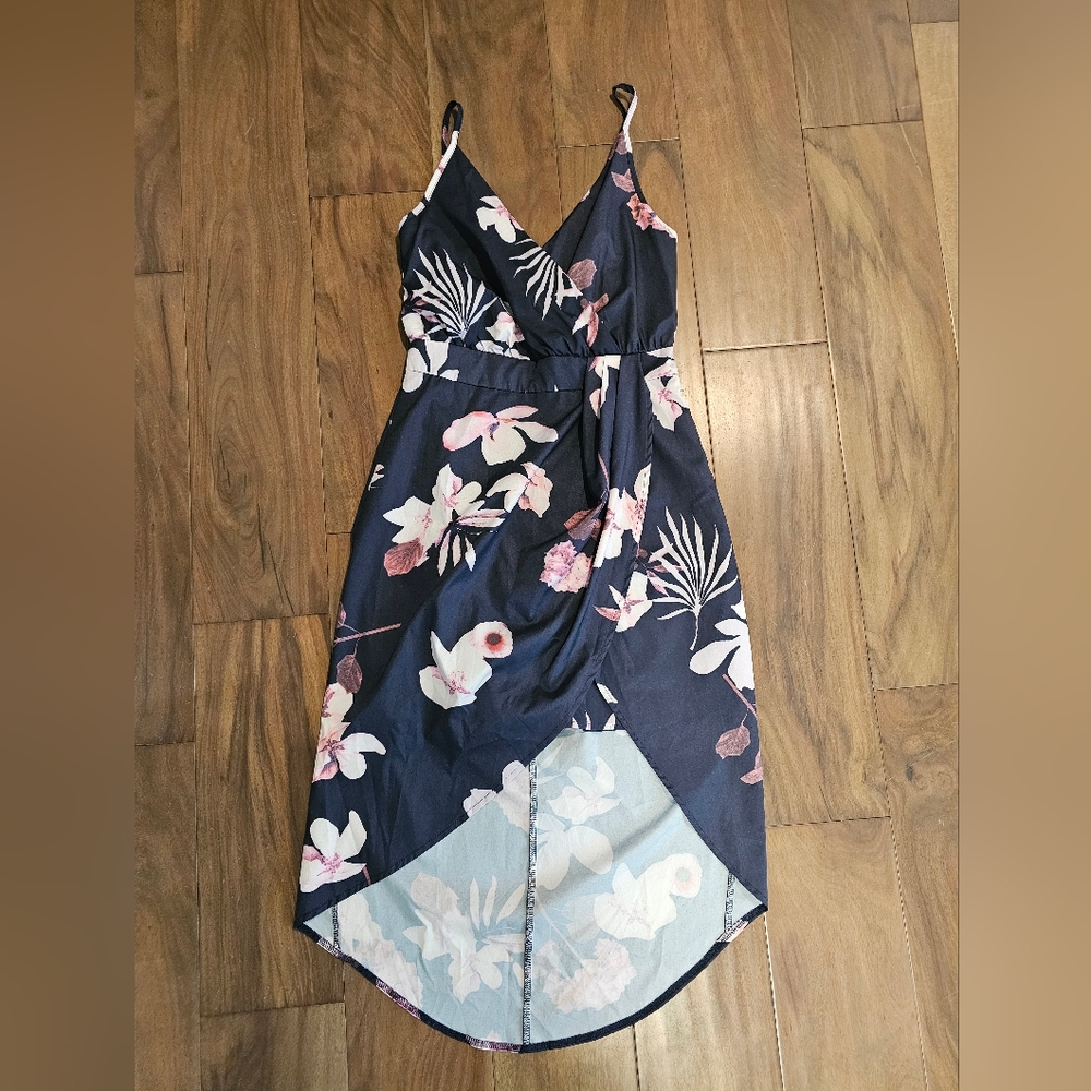 Navy Floral Dress Size Small